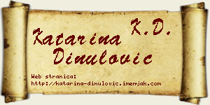 Katarina Dinulović vizit kartica
